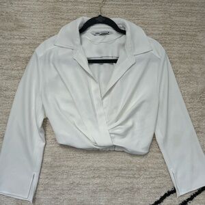 White Zara top
